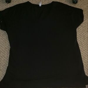 Black V-Neck casual shirt